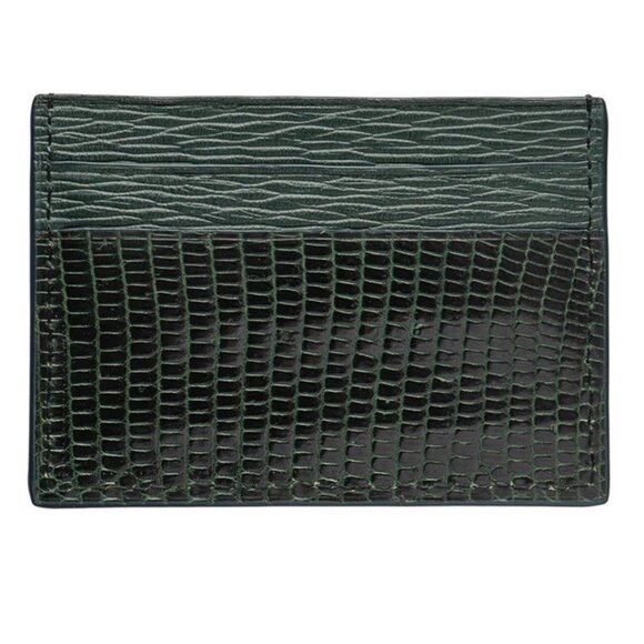 Timeless Lizard Card Case – Premium Feel - Forest Green - Picture 4 of 5